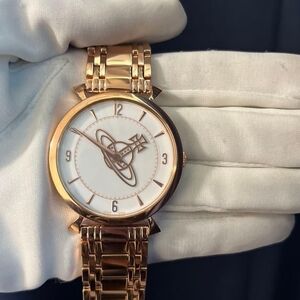 Vivienne Westwood Gold Watch with White Dial